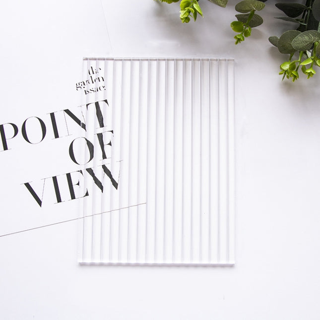 15 x 20cm Acrylic Texture Background Board Photo Props Background Decorative Geometric Ornaments(Thick Stripes)-garmade.com