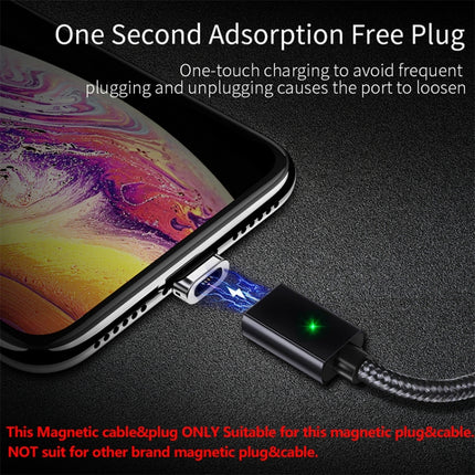2 PCS ESSAGER Smartphone Fast Charging and Data Transmission Magnetic Cable with 8 Pin Magnetic Head, Cable Length: 1m(Black)-garmade.com