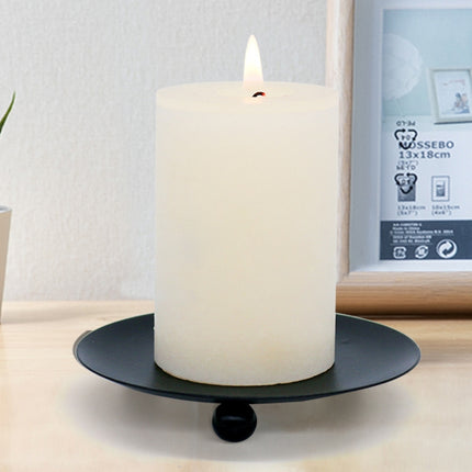 6 PCS European Romantic Iron Geometric Candle Holder Table Decoration, Size: Large(Black)-garmade.com
