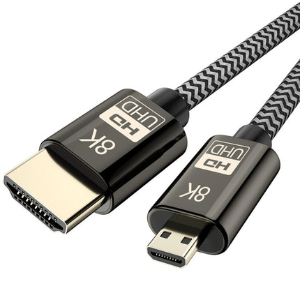 1.5m 8K UHD Micro HDMI to HDMI Nylon Braided Audio Video Cable-garmade.com