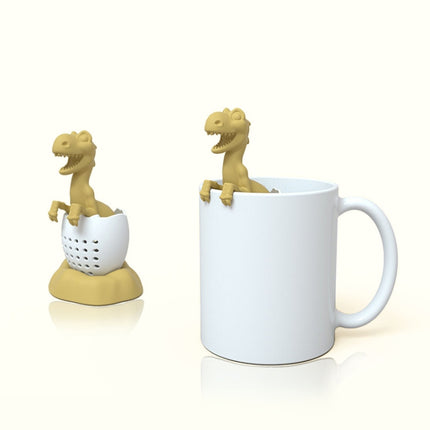 2 PCS Dinosaur Baby Silicone Tea Strainer(Lucky Green)-garmade.com