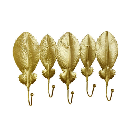 Golden Leaf Hooks Perforated Coat Hooks(Type A)-garmade.com