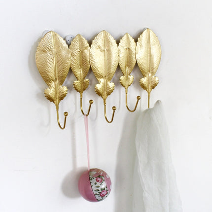 Golden Leaf Hooks Perforated Coat Hooks(Type A)-garmade.com