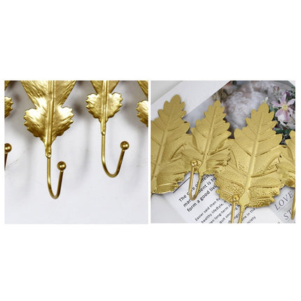 Golden Leaf Hooks Perforated Coat Hooks(Type A)-garmade.com