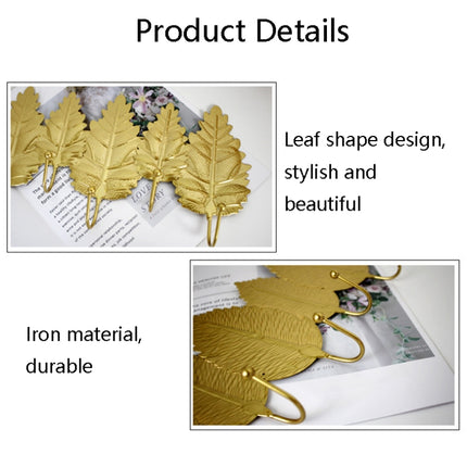 Golden Leaf Hooks Perforated Coat Hooks(Type A)-garmade.com