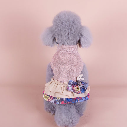 Autumn And Winter Pet Skirt Teddy Bichon Hiromi Schnauzer Yorkshire Small Dog Clothes, Size: XS(Light Coffee)-garmade.com