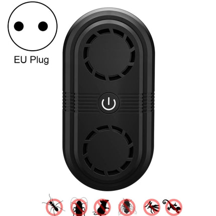 BG307 Ultrasonic Mole Repellent Mosquito Repellent Household Indoor Double Horn Electronic Insect Repellent, Plug Type: EU Plug 220V(Black)-garmade.com