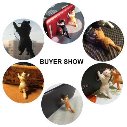 60 PCS Sucker Design Cute Cat Smartphone Holder(Orange)-garmade.com