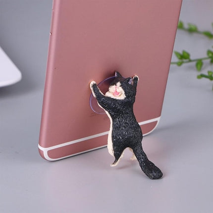 60 PCS Sucker Design Cute Cat Smartphone Holder(Black)-garmade.com