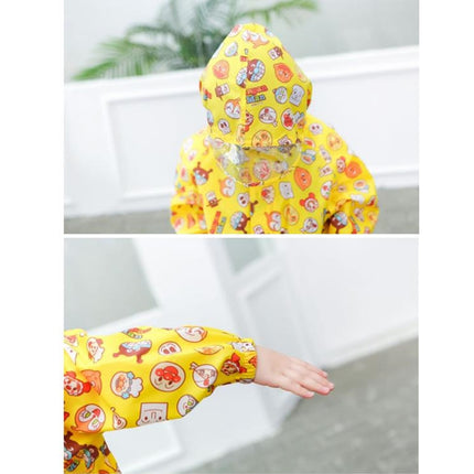 Children Raincoat With Schoolbag Seat And Poncho Rain Gear, Size:XL(Yellow)-garmade.com