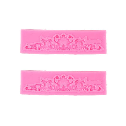 2 PCS Fondant Cake Silicone Mold Hollow Embossed Border Frame Retro Photo Frame Mould(No. 3 17-15)-garmade.com