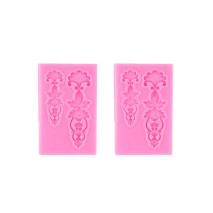 2 PCS Fondant Cake Silicone Mold Hollow Embossed Border Frame Retro Photo Frame Mould(9th 17-155)-garmade.com