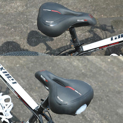 YAFEE Taillight Bicycle Seat Mountain Bike Saddle With Light Seat(Red)-garmade.com