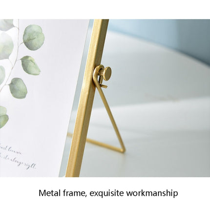 Metal Glass Photo Frame Plant Specimen Holder, Size: 4 Inch(Black Bracket)-garmade.com