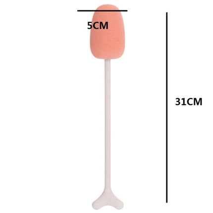 3 PCS Long Handle Vertical Cup Brush Baby Bottle Sponge Cleaning Brush, Length: 31cm(Pink)-garmade.com
