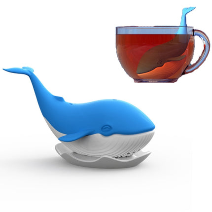 2 PCS Silicone Whale Tea Infuser Tea Bag Tea Strainer Travel Tea Leaking Tea Set(Colorful Box)-garmade.com