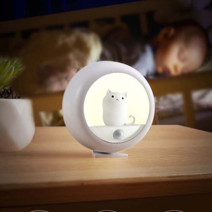 DZ-K610 Human Body Induction Night Light Cute Pet Bedroom Atmosphere Light USB Cabinet Wall Lamp(Yellow)-garmade.com