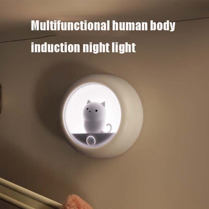 DZ-K610 Human Body Induction Night Light Cute Pet Bedroom Atmosphere Light USB Cabinet Wall Lamp(Yellow)-garmade.com