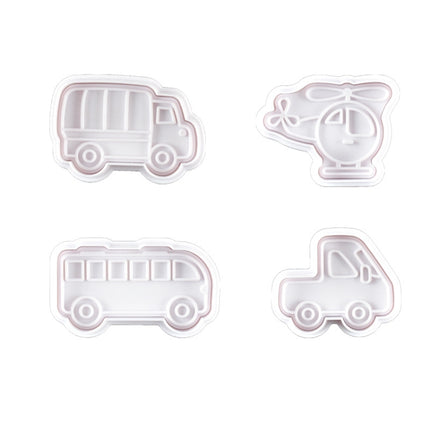 3 Sets Plastic Decorative Biscuit Mold Transportation Tool Series Biscuit Spring Mold(A)-garmade.com