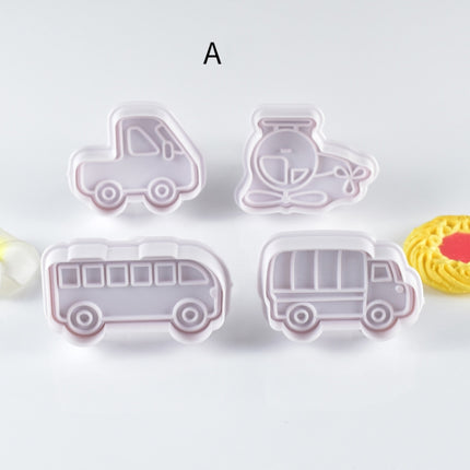 3 Sets Plastic Decorative Biscuit Mold Transportation Tool Series Biscuit Spring Mold(A)-garmade.com