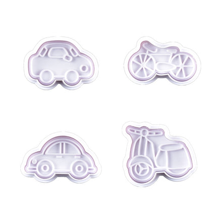 3 Sets Plastic Decorative Biscuit Mold Transportation Tool Series Biscuit Spring Mold(B)-garmade.com