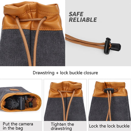 S.C.COTTON Liner Bag Waterproof Digital Protection Portable SLR Lens Bag Micro Single Camera Bag Photography Bag, Colour: Carbon Black M-garmade.com