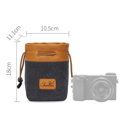 S.C.COTTON Liner Bag Waterproof Digital Protection Portable SLR Lens Bag Micro Single Camera Bag Photography Bag, Colour: Carbon Black S-garmade.com
