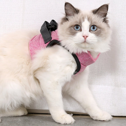 Cat Leash Pet Chest Harness Leash, Size: S(Pink)-garmade.com