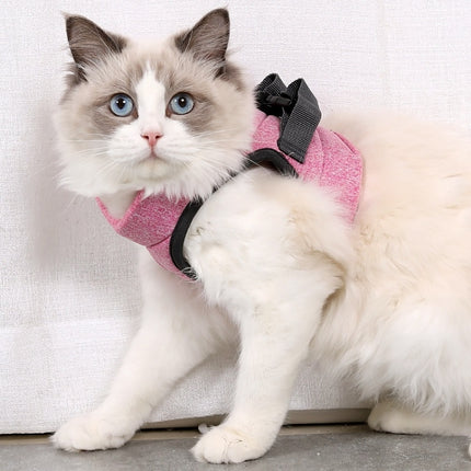 Cat Leash Pet Chest Harness Leash, Size: S(Pink)-garmade.com