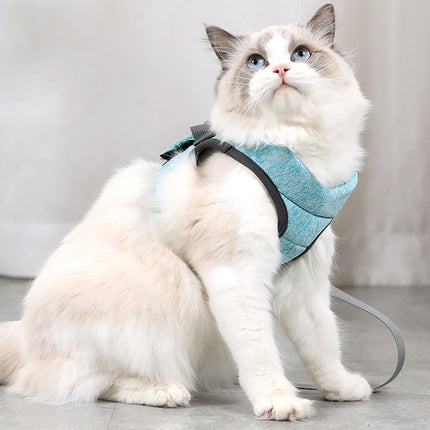 Cat Leash Pet Chest Harness Leash, Size: S(Green)-garmade.com