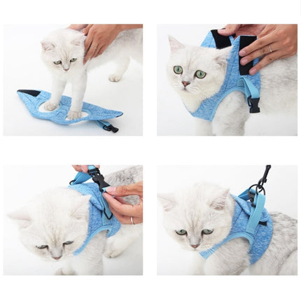 Cat Leash Pet Chest Harness Leash, Size: S(Grey)-garmade.com