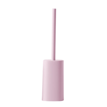 Toilet Brush With Base Household Toilet Long-Handled Soft-Bristled Toilet Cleaning Brush Set(Pink)-garmade.com