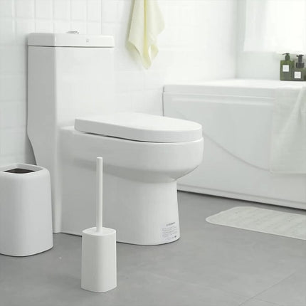 Toilet Brush With Base Household Toilet Long-Handled Soft-Bristled Toilet Cleaning Brush Set(Pink)-garmade.com