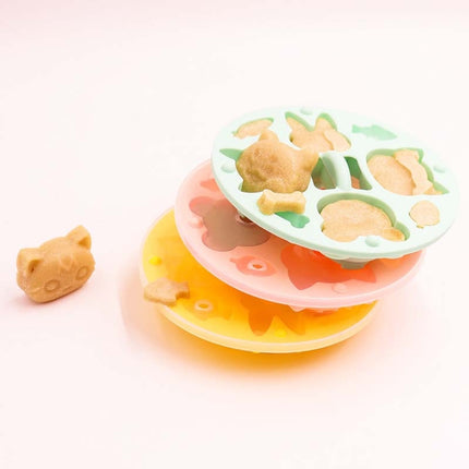 DIY Covered Silicone Animal Cake Rice Cake Mold Baby Food Pot Special Baking Tool(Yellow)-garmade.com