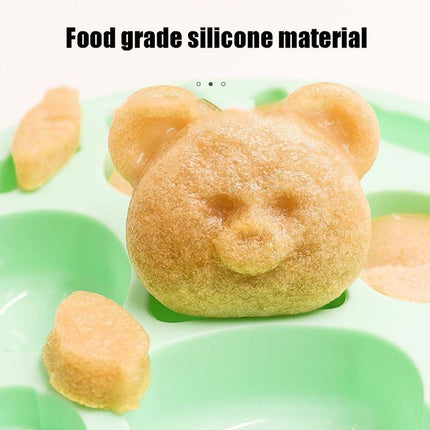 DIY Covered Silicone Animal Cake Rice Cake Mold Baby Food Pot Special Baking Tool(Yellow)-garmade.com