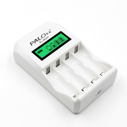 4 Slots Smart Intelligent Battery Charger with LCD Display for AA / AAA NiCd NiMh Rechargeable Batteries(EU Plug)-garmade.com