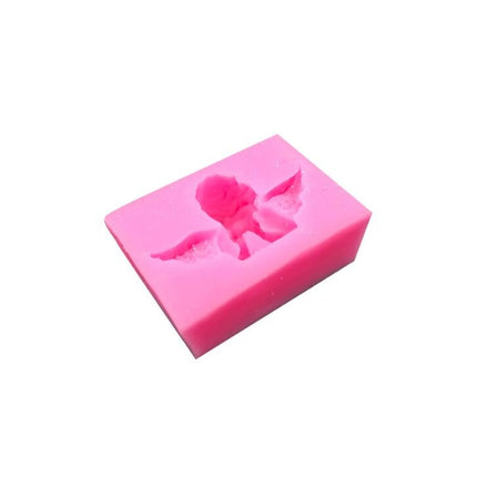 2 PCS Angel Shape Fondant Cake Silicone Mold Aroma Soft Clay Clay Gypsum Plastic Decoration(Pink)-garmade.com