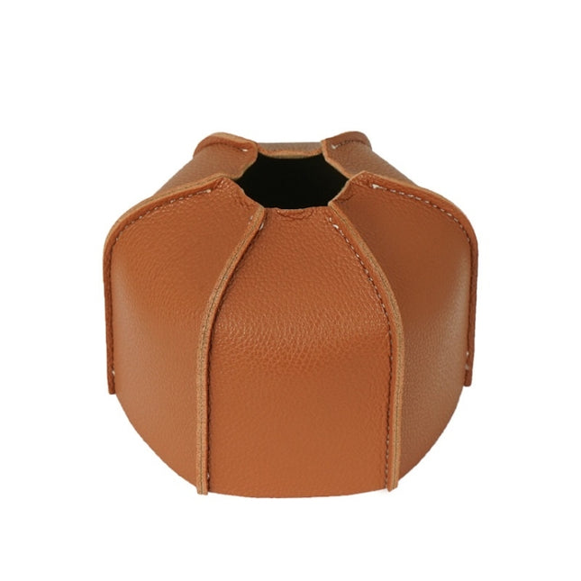 Outdoor Camping Flat Gas Tank Leather Case Camping Steam Lamp Fuel Tank PU Protective Cover For 230g Gas Tank-garmade.com