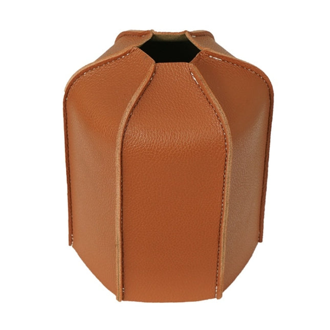 Outdoor Camping Flat Gas Tank Leather Case Camping Steam Lamp Fuel Tank PU Protective Cover For 450g Gas Tank-garmade.com
