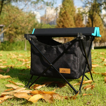 CLS Outdoor Folding Picnic Table Storage Hanging Bag Portable Invisible Pocket Storage Hanging Pocket,Style: Black Table + Small Pocket-garmade.com