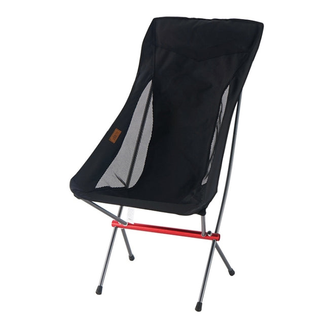 CLS Outdoor Folding Chair Heightening Portable Camping Fishing Chair(Black)-garmade.com