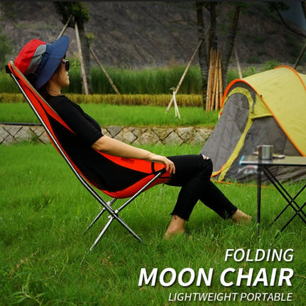 CLS Outdoor Folding Chair Heightening Portable Camping Fishing Chair(Orange)-garmade.com