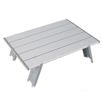 CLS Outdoor Mini Folding Table Camping Tent Table Camping Portable Coffee Table(Silver)-garmade.com