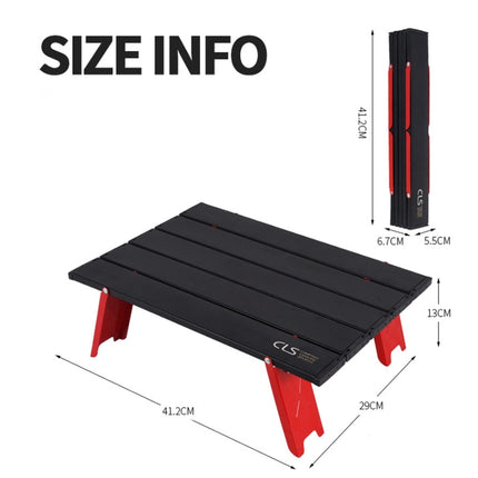 CLS Outdoor Mini Folding Table Camping Tent Table Camping Portable Coffee Table(Red)-garmade.com