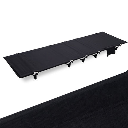 CLS Outdoor Lightweight Folding Bed Camping Simple Leisure Bed(Black)-garmade.com
