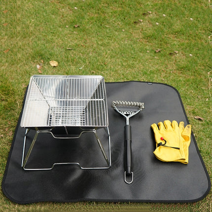 CLS Outdoor Camping Silicone Fireproof Cloth Picnic Barbecue Heat Insulation Pad, Size: L: 600x520mm-garmade.com