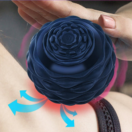 Yoga Silicone Fascia Ball Deep Muscle Relaxation Foot Massage Ball(Black)-garmade.com