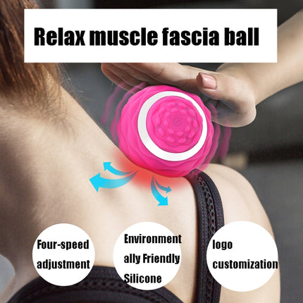 Yoga Silicone Fascia Ball Deep Muscle Relaxation Foot Massage Ball(Rose Red)-garmade.com