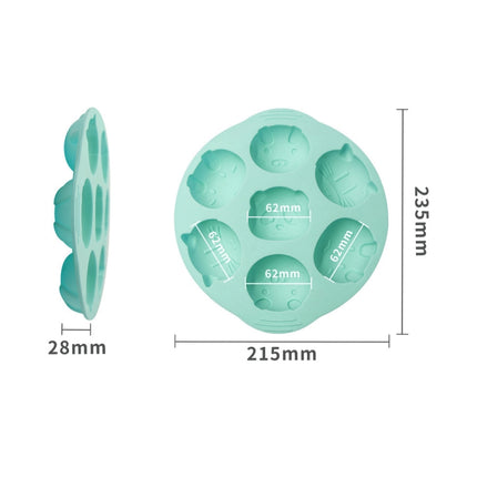 DIY Cartoon Silicone Cake Mold Baby Food Supplement Mold Baking Tools(Green)-garmade.com