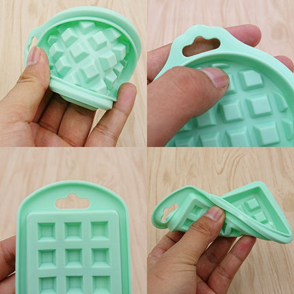 2 Sets Food Grade Silicone Waffle Mold Kitchen Cake Set Baking Supplies(Pink)-garmade.com